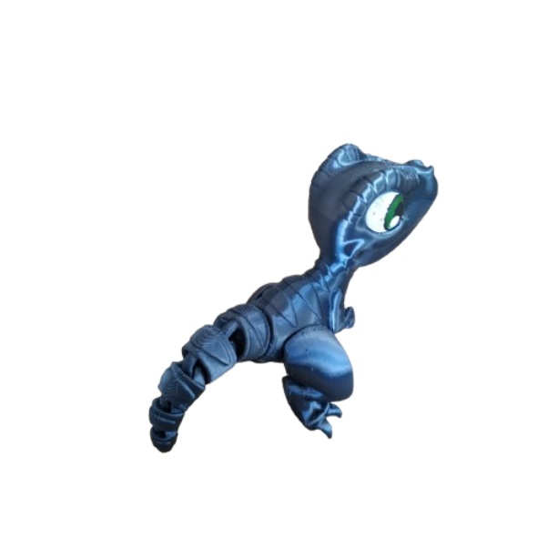 Figura Decorativa - Velociraptor Bebé Azul Marino-2