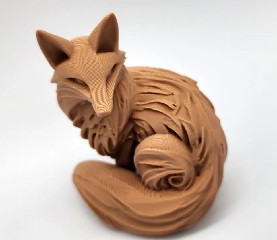 Escultura - Zorro estilo tallado-2