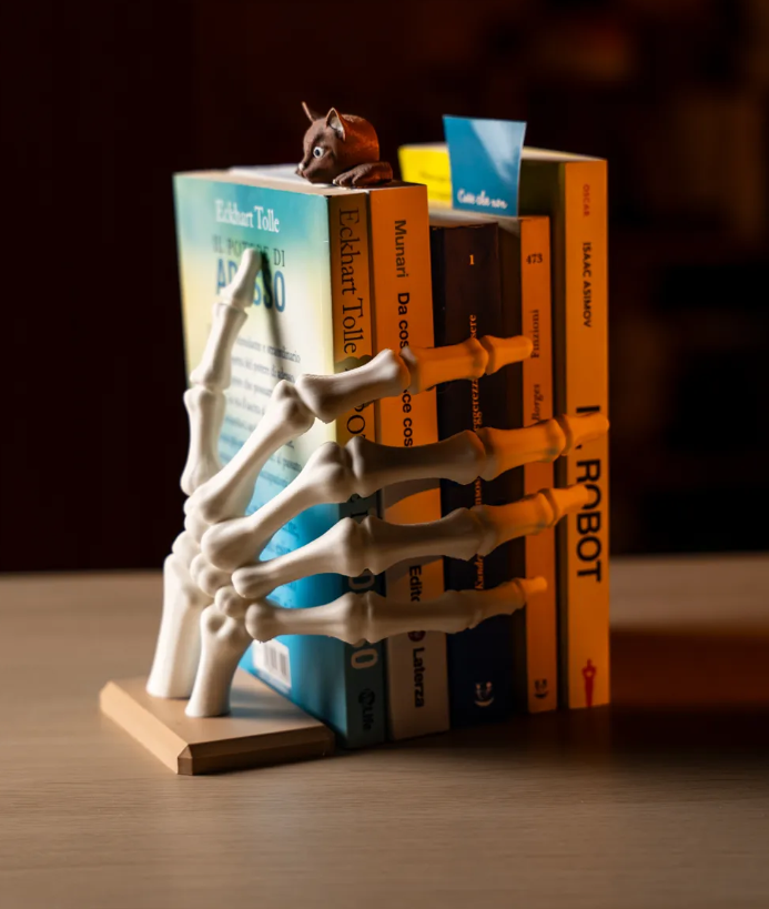 Decoración Sujeta Libros - Mano Esqueleto-2