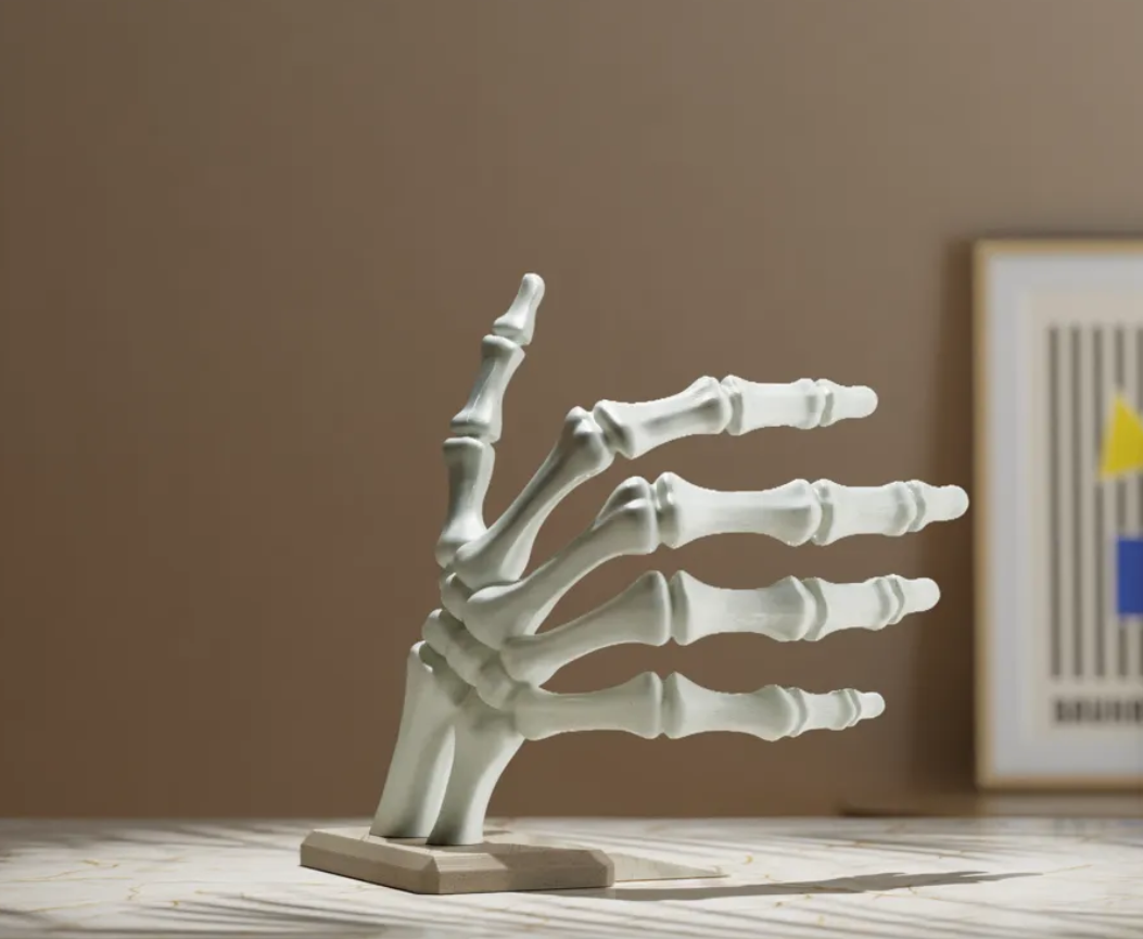 Decoración Sujeta Libros - Mano Esqueleto-3