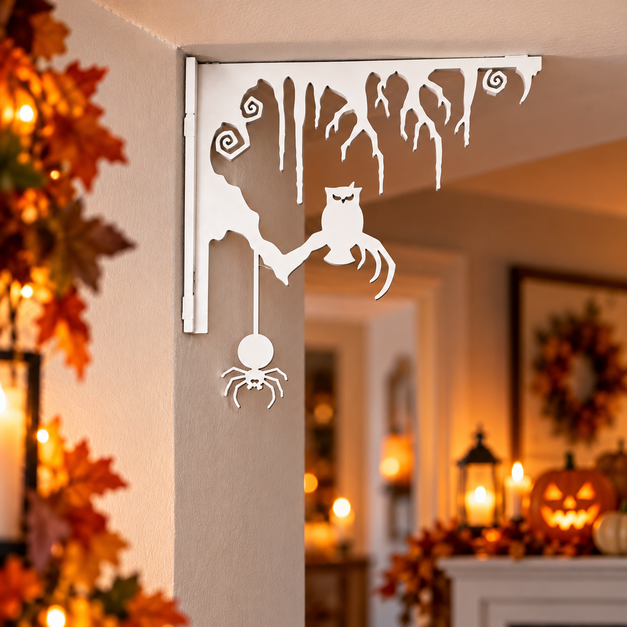 Decoración Halloween Prints Patro - Esquinero Door Corner Blanco-0