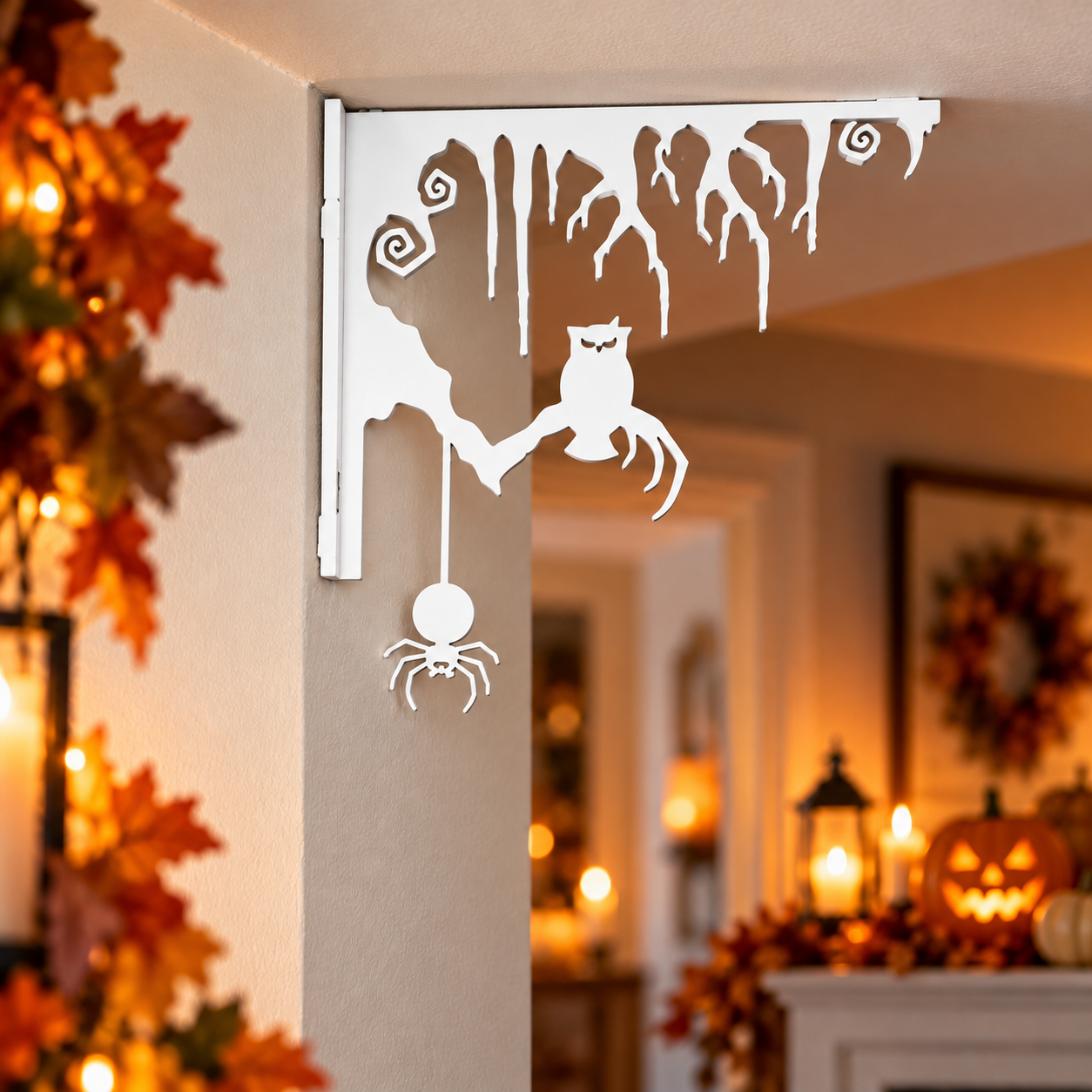 Decoración Halloween Prints Patro - Esquinero Door Corner Blanco-5