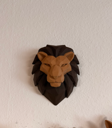 Escultura Decorativa de Pared Prints Patro- Cabeza de León-5