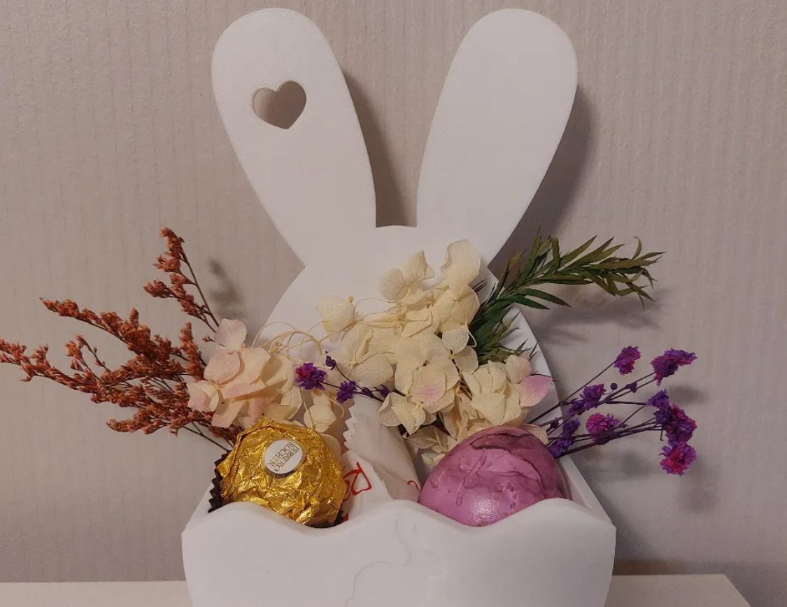 Decoración - Cesta de conejito de pascua-2