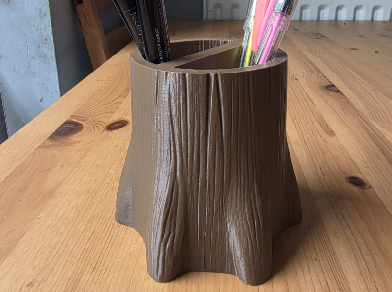 Organizador de escritorio Multiusos Tronco de Árbol-0