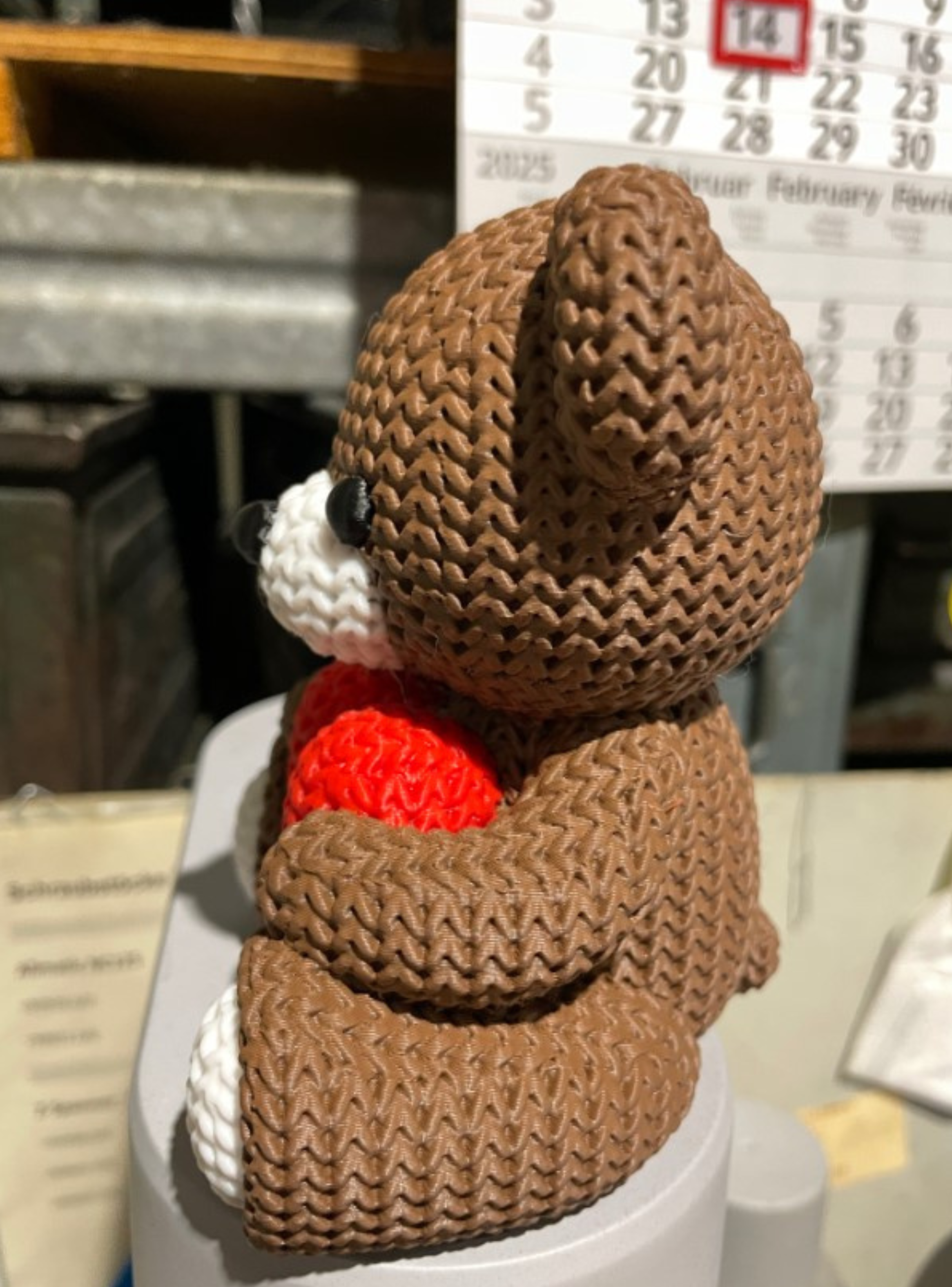 Mini Figura - Osito Estilo Tejido-3