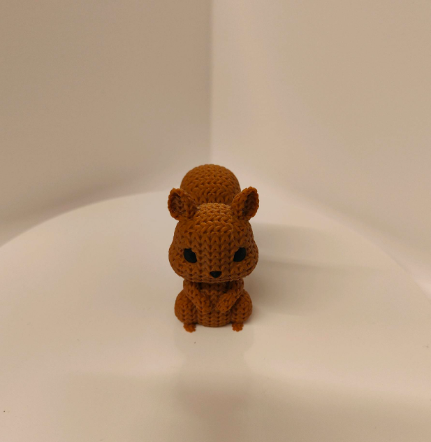 Mini Figura - Ardilla Estilo Tejido-3