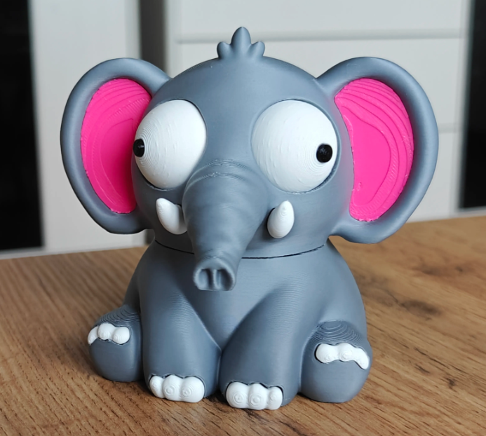 Figura Decorativa Prints Patro- Elefante Ojos Saltones -2