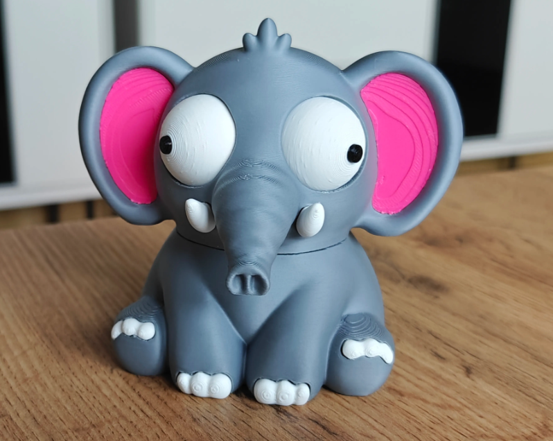 Figura Decorativa Prints Patro- Elefante Ojos Saltones -3