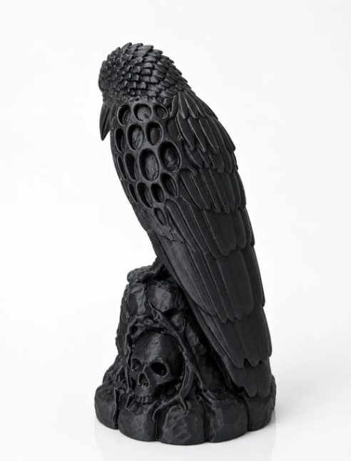 Escultura Elegante Prints Patro- Cuervo Necro-5
