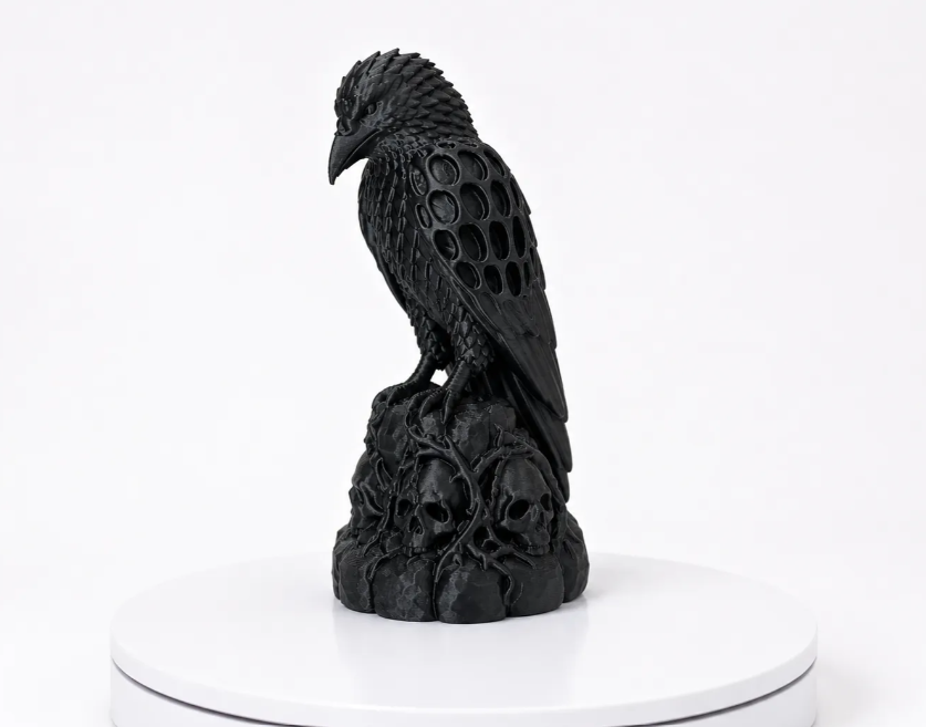 Escultura Elegante Prints Patro- Cuervo Necro-6