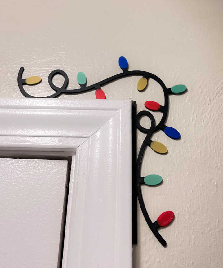 Adorno navidad - Esquinero de puerta Luces -3