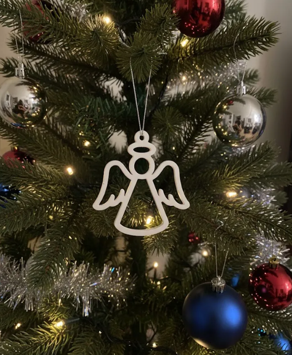 Adorno navidad - Ángel minimalista para árbol-2