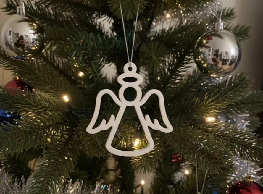 Adorno navidad - Ángel minimalista para árbol-3