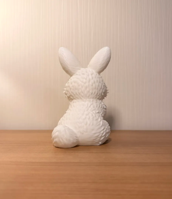 Figura de conejo de pascua con corazón-4