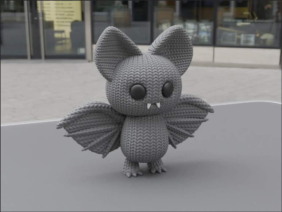 Figura - Murciélago Tejido 3D-3