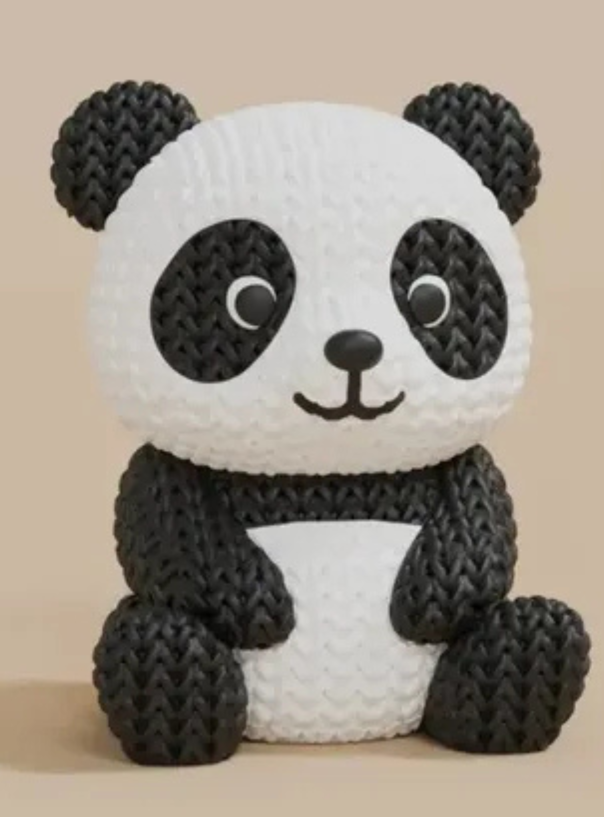 Mini Figura - Panda Estilo Tejido-0