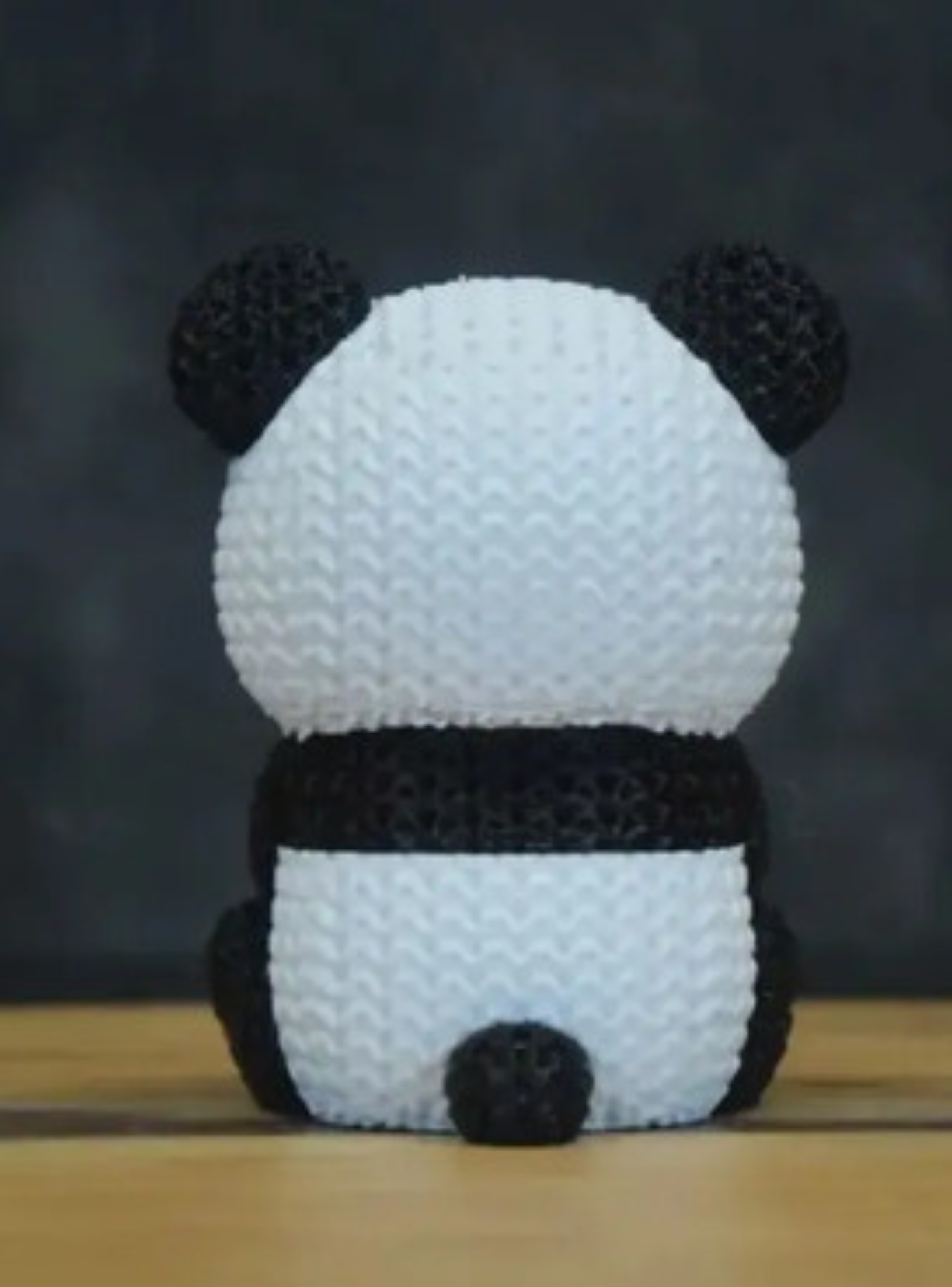 Mini Figura - Panda Estilo Tejido-3