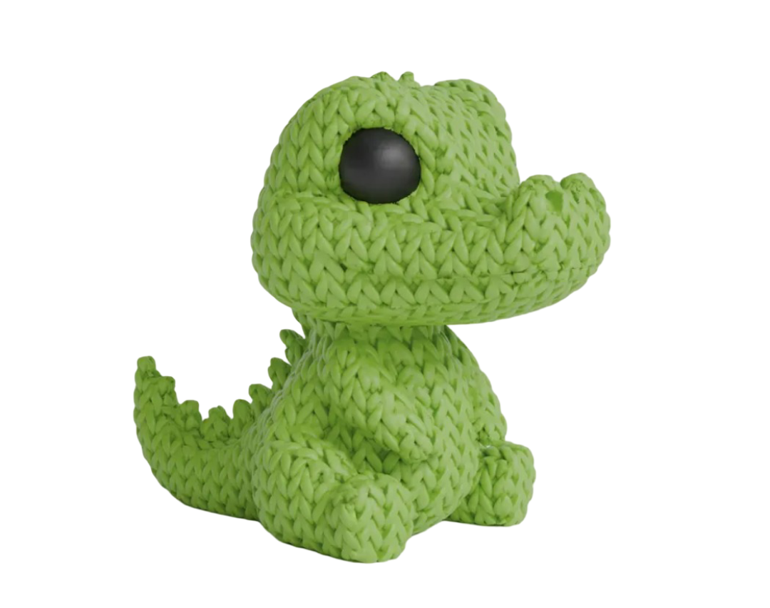 Mini Figura - Cocodrilo Estilo Tejido-0