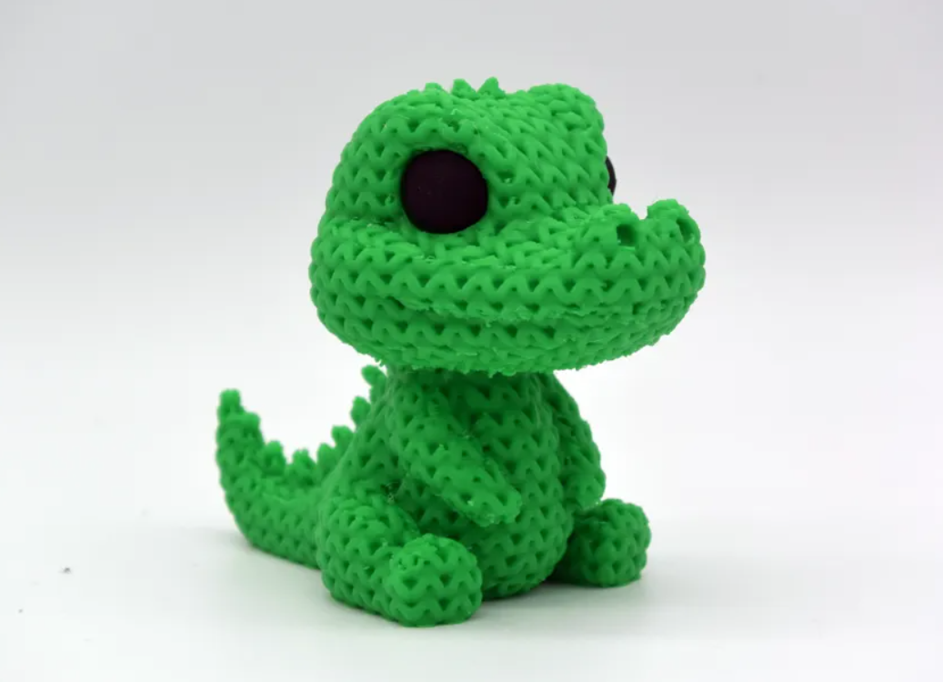 Mini Figura - Cocodrilo Estilo Tejido-2