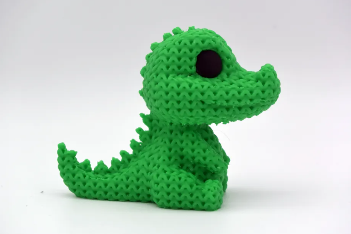 Mini Figura - Cocodrilo Estilo Tejido-3