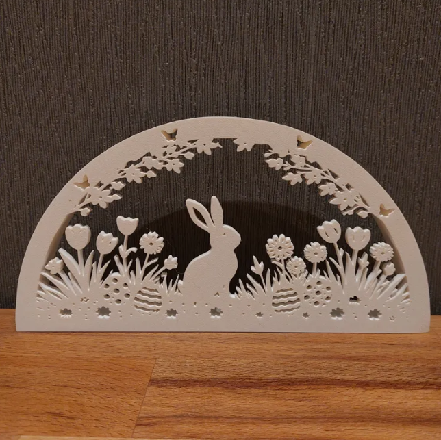 Decoración silueta conejo de pascua-2