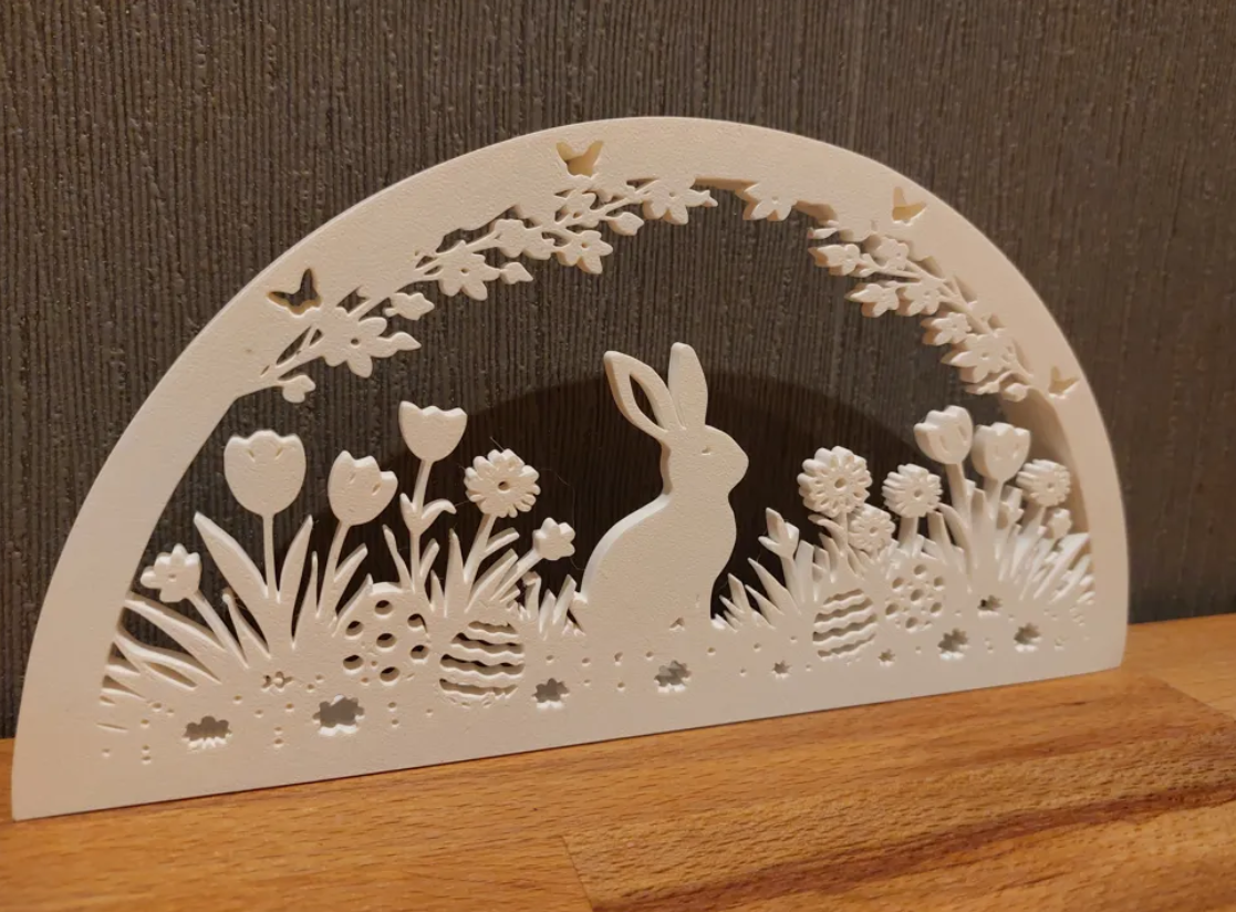 Decoración silueta conejo de pascua-3