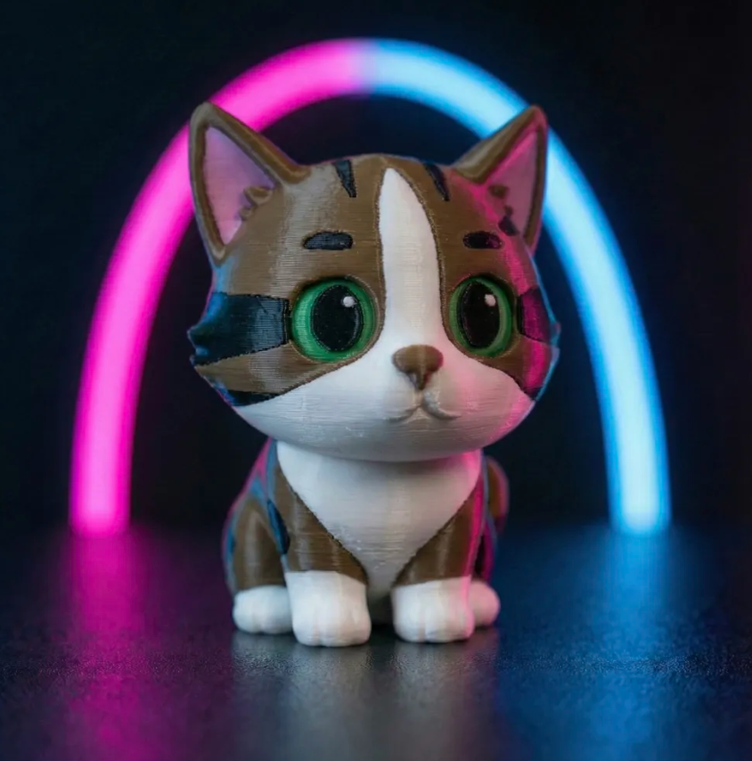 Figura miniatura gato atigrado café-2