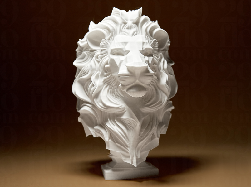 Elegante Escultura de León - Figura decorativa-2