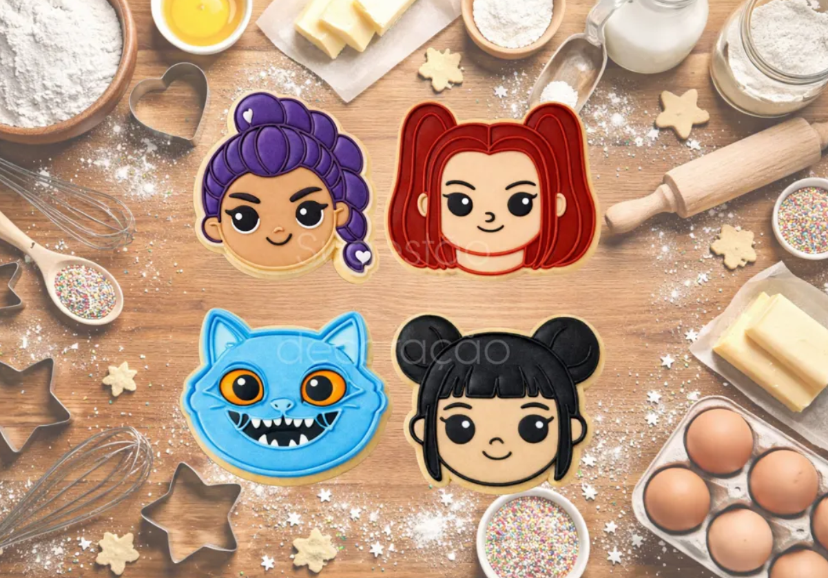 Cortadores de galletas - Guerreras Kpop (pack 4 un)-3