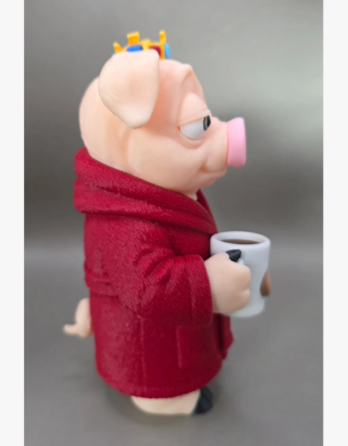 Figura Decorativa Prints Patro- Cerdito Rey -3
