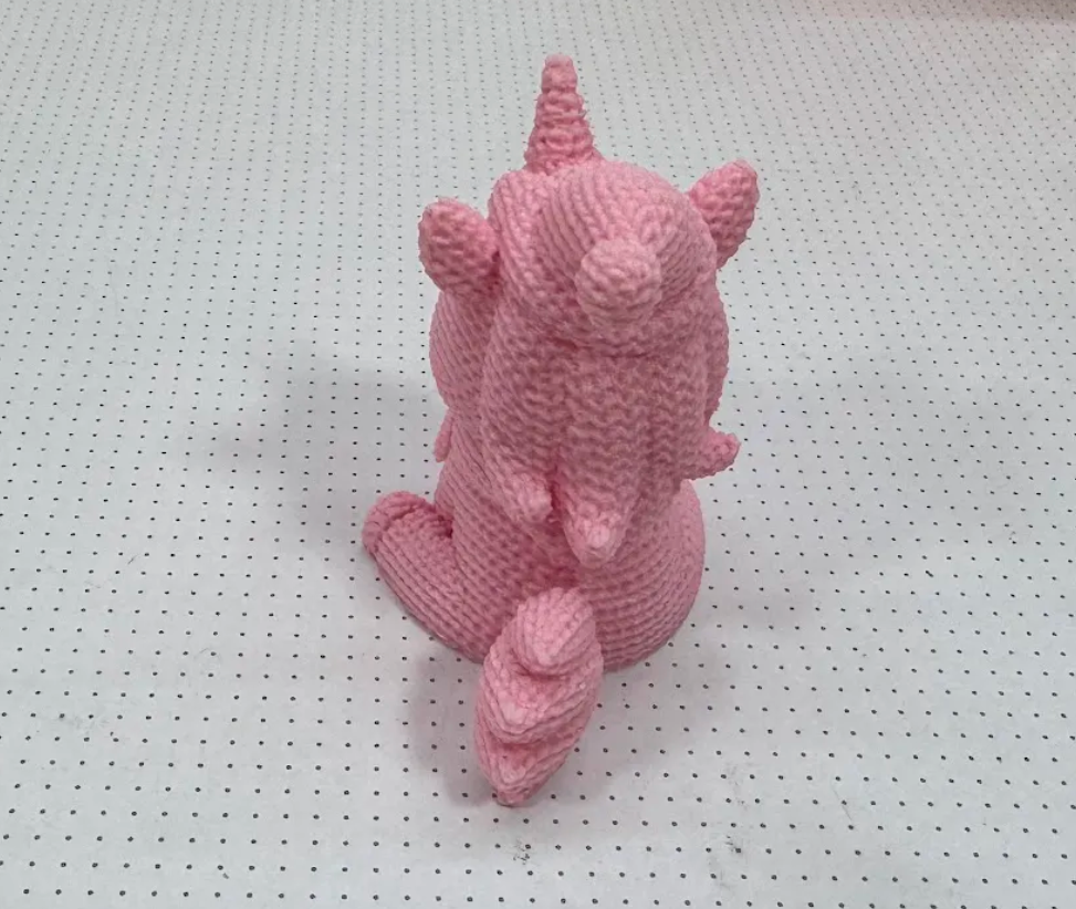 Adorno - Unicornio de Navidad estilo tejido-3