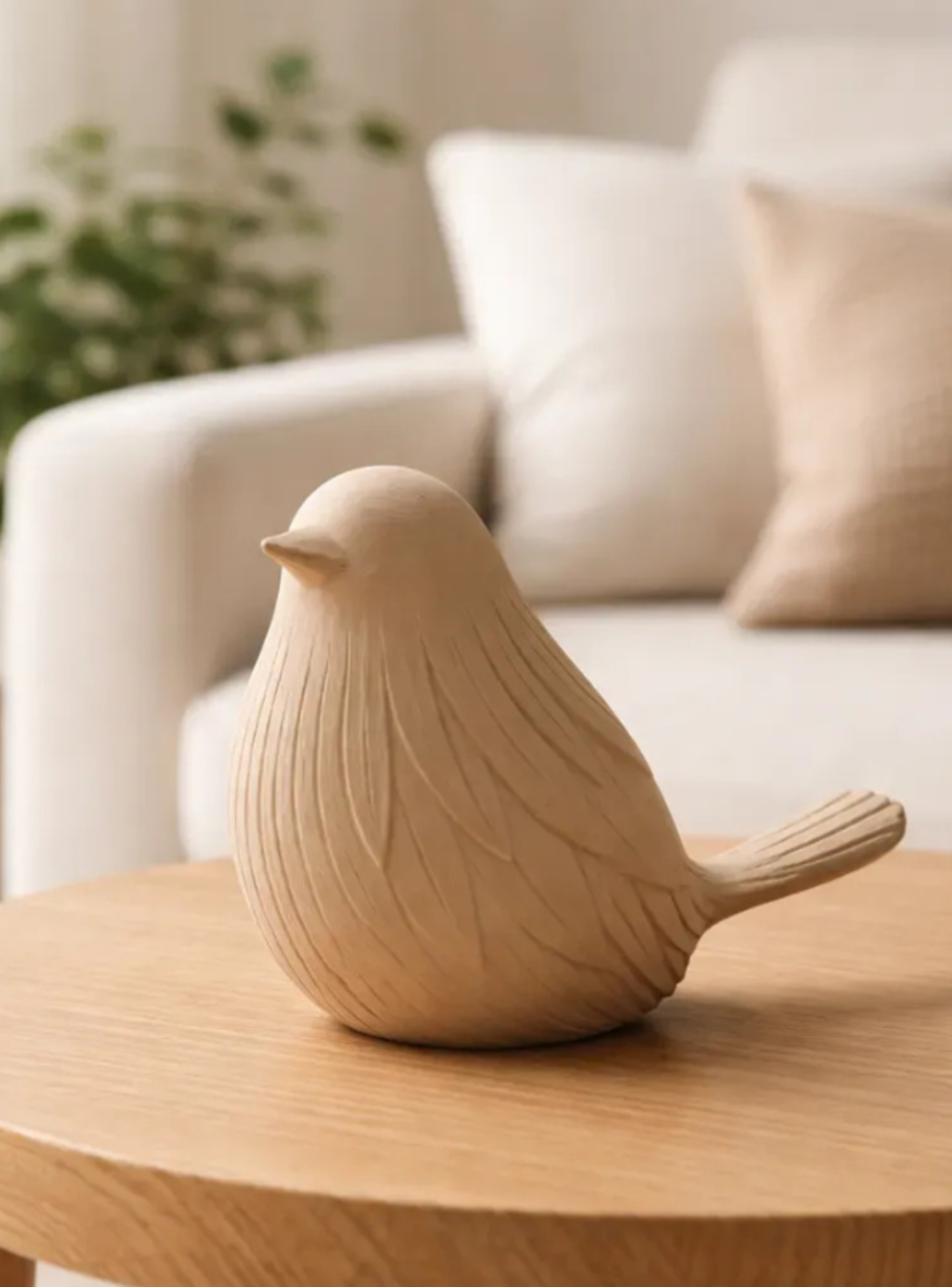 Escultura Decorativa Prints Patro - Pájaro Minimalista Japandi-3