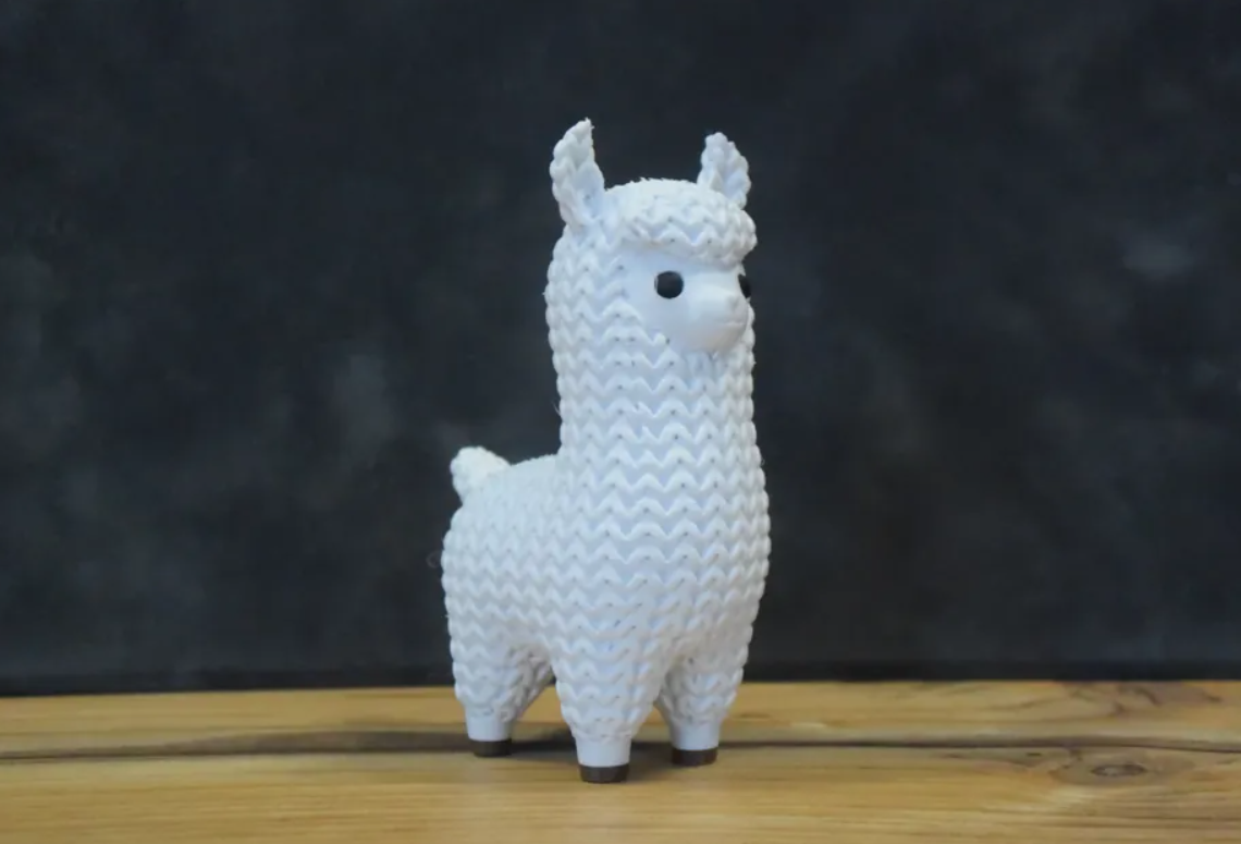 Mini figura - Llama estilo tejido-2