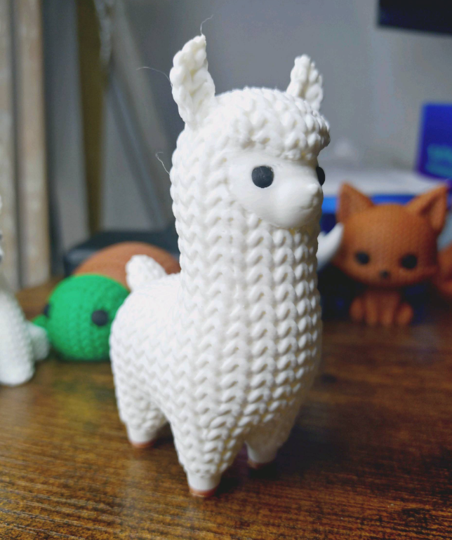 Mini figura - Llama estilo tejido-3