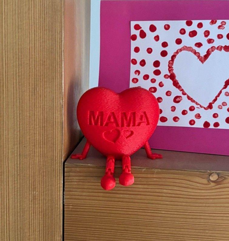 Figura Decorativa Pierna articulada con forma de corazón - Mamá-2