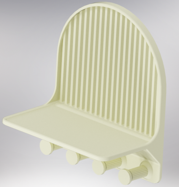 Figura decorativa Organizador con ganchos y estante-2