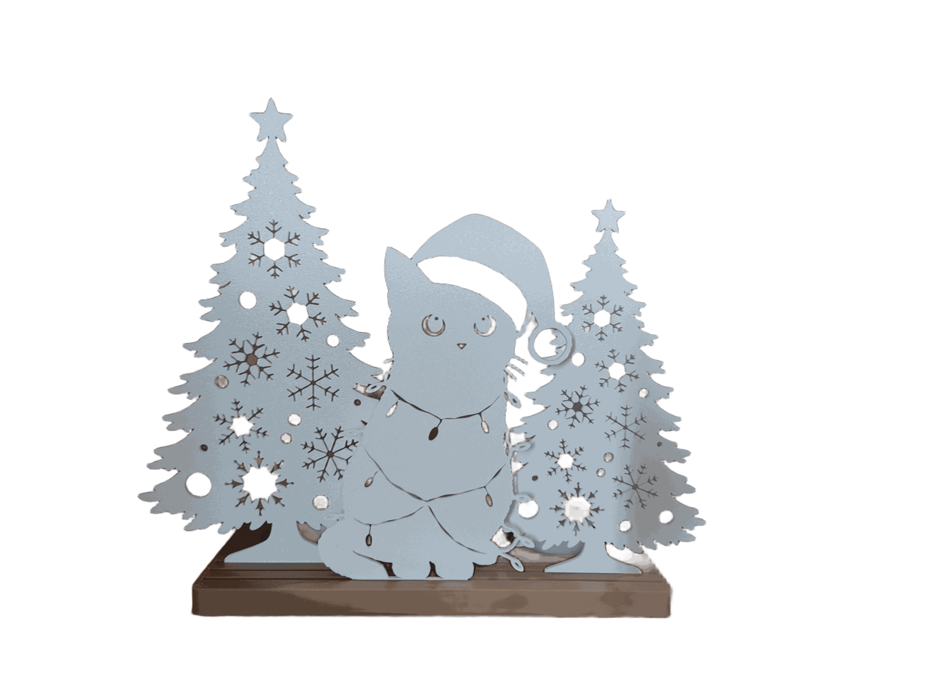 Decoración - Silueta de Gato Navideño-2