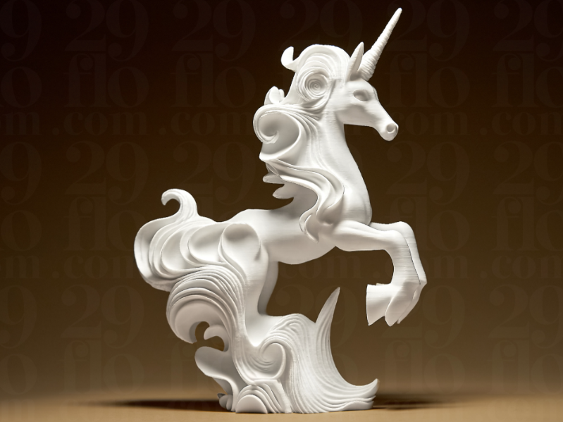 Escultura Elegante de Unicornio - Figura decorativa -2