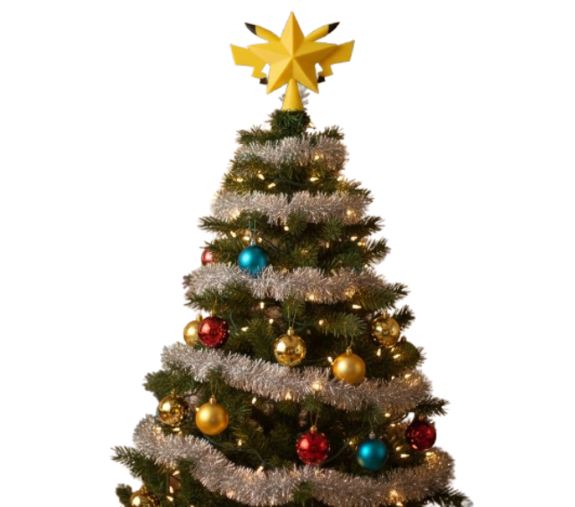 Adorno de Navidad - Estrella de Árbol Pikachu-3