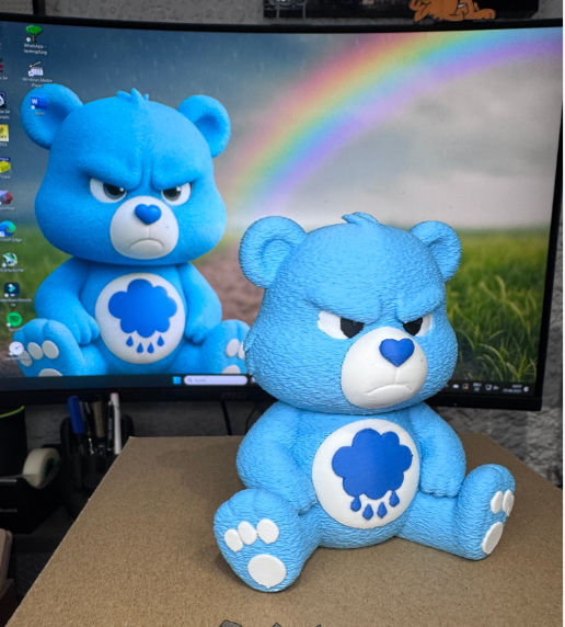 Figura Decorativa- Osito Cariñosito Azul-2