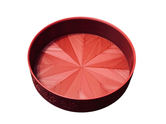 Adorno Navideño - Plato con copos de Nieve-2