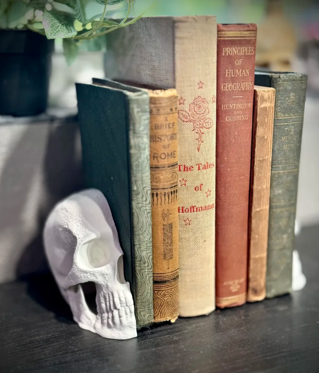 Decoración Sujeta libros - Calavera-2