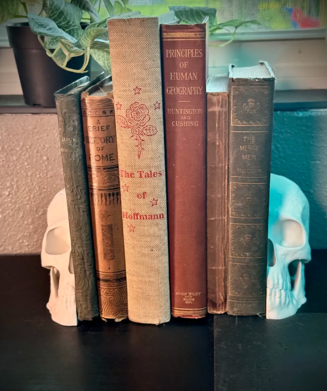 Decoración Sujeta libros - Calavera-3