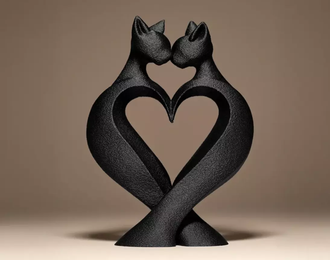 Decoración Minimalista - Gato corazón-2