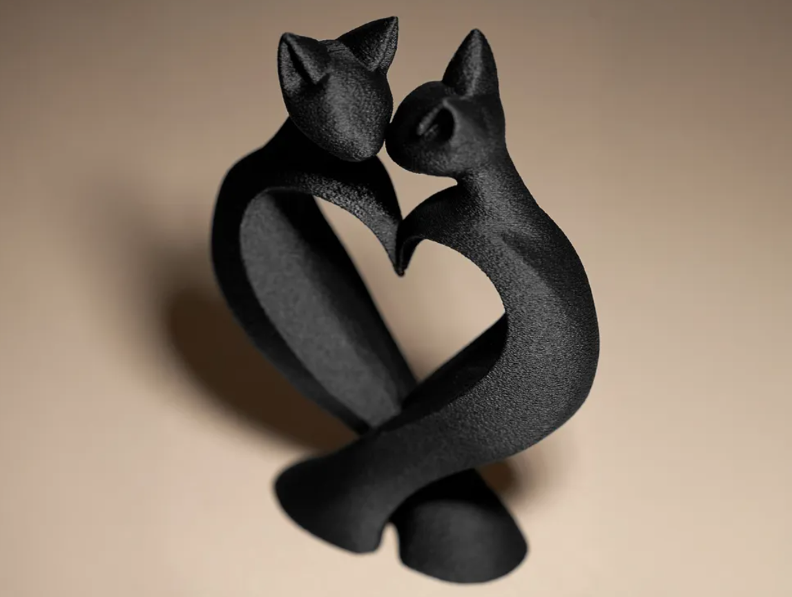 Decoración Minimalista - Gato corazón-3