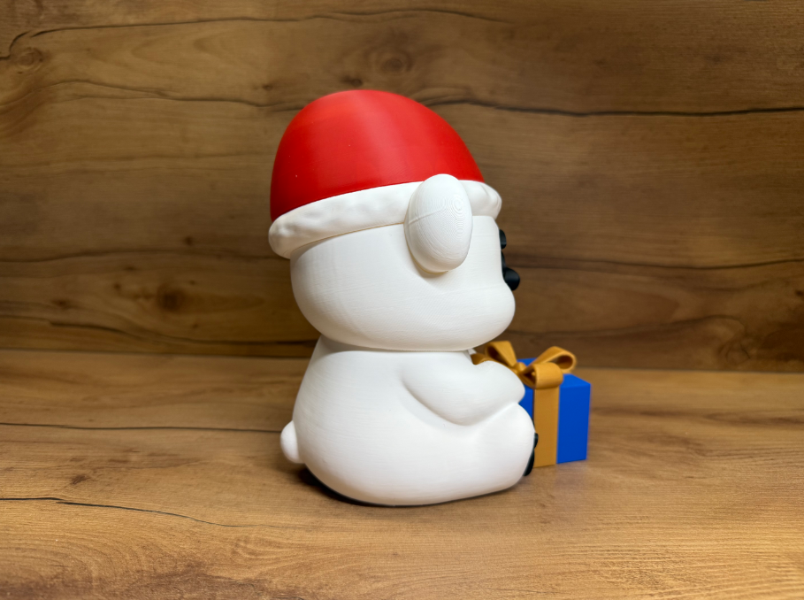  Figura navideña- Oso de Navidad con Regalo-2