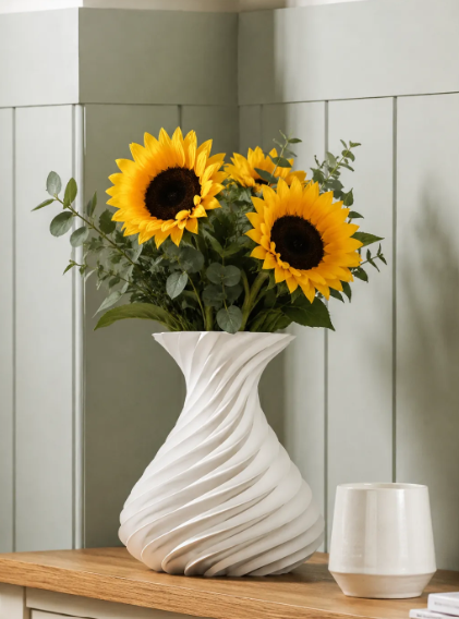 Decoración Hogar Prints Patro - Jarrón en espiral para flores-1