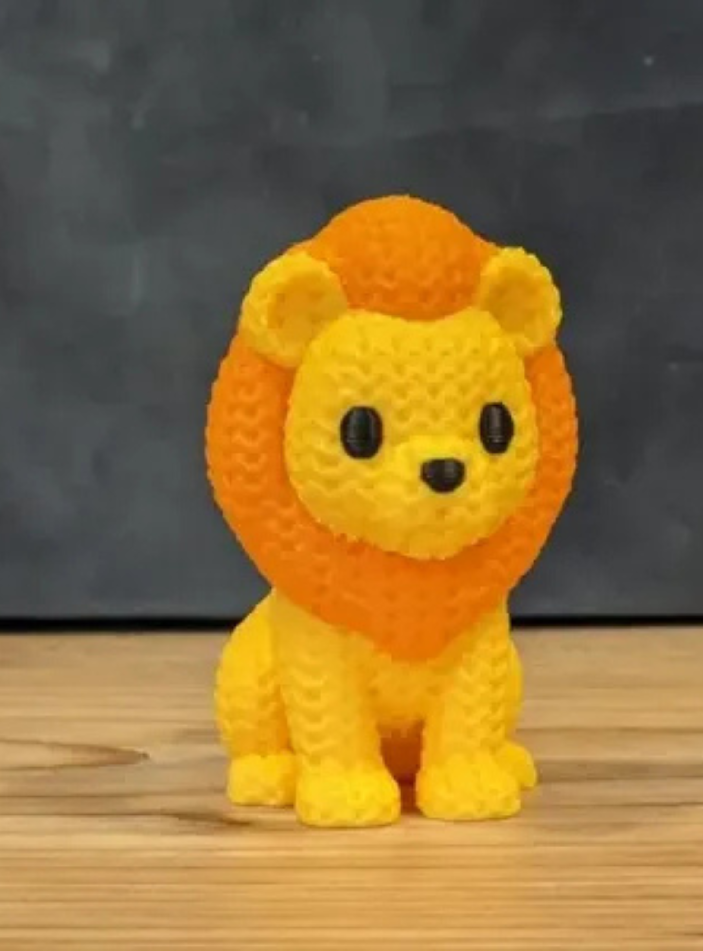 Mini Figura - León Estilo Tejido-2