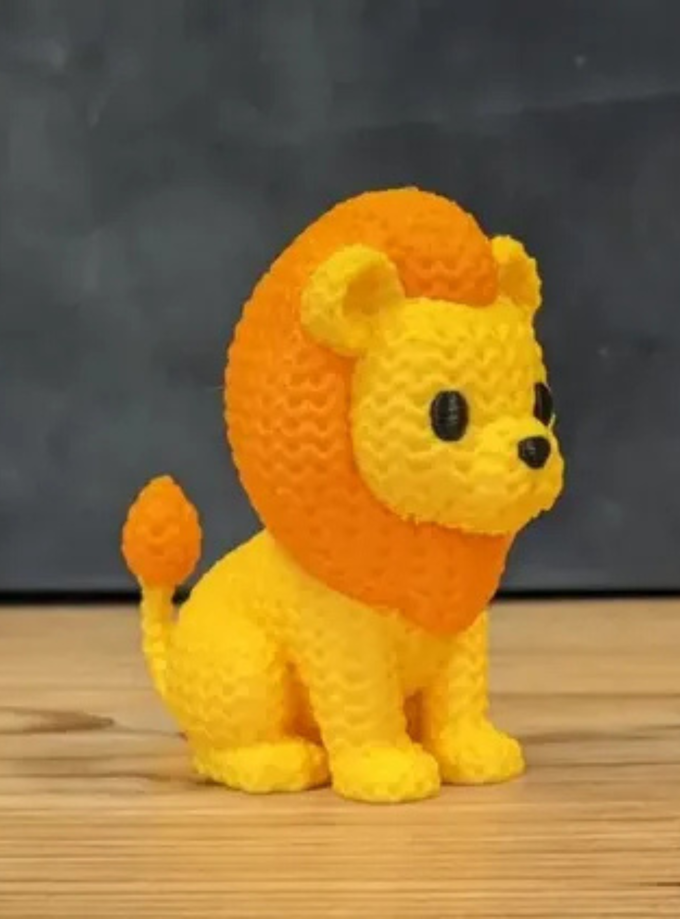 Mini Figura - León Estilo Tejido-3